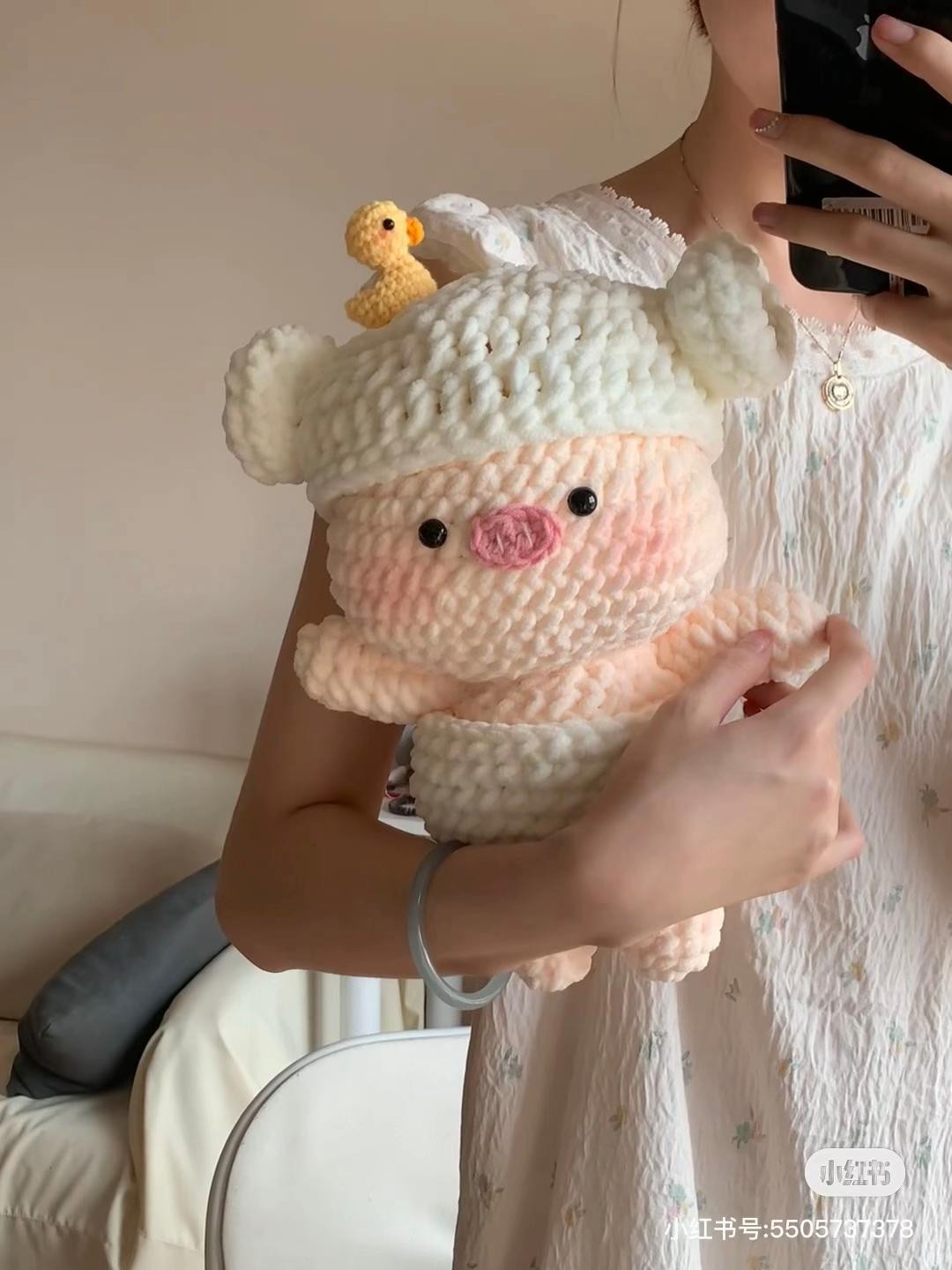 Crochet Pig Doll Patterns: Witch Costume and Bath Time Outfit