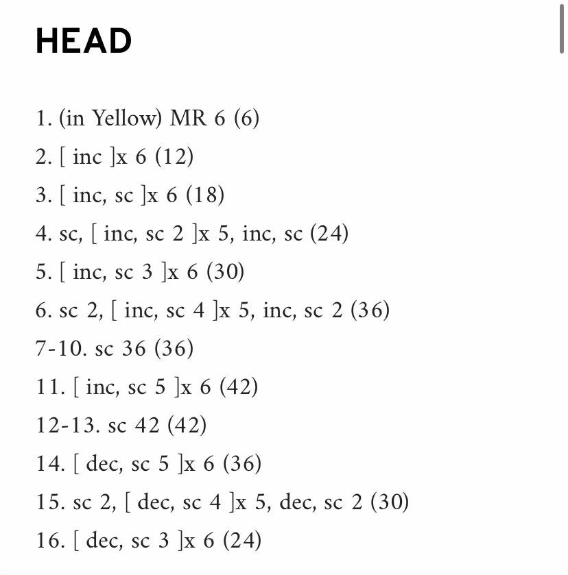 Crochet Pikachu Amigurumi Pattern: Free Chart for Head, Body, Arms, Legs & Ears