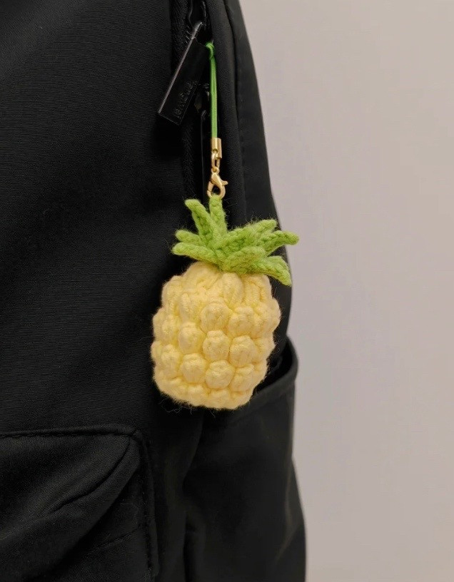 Crochet Pineapple Keychain Pattern Tutorial