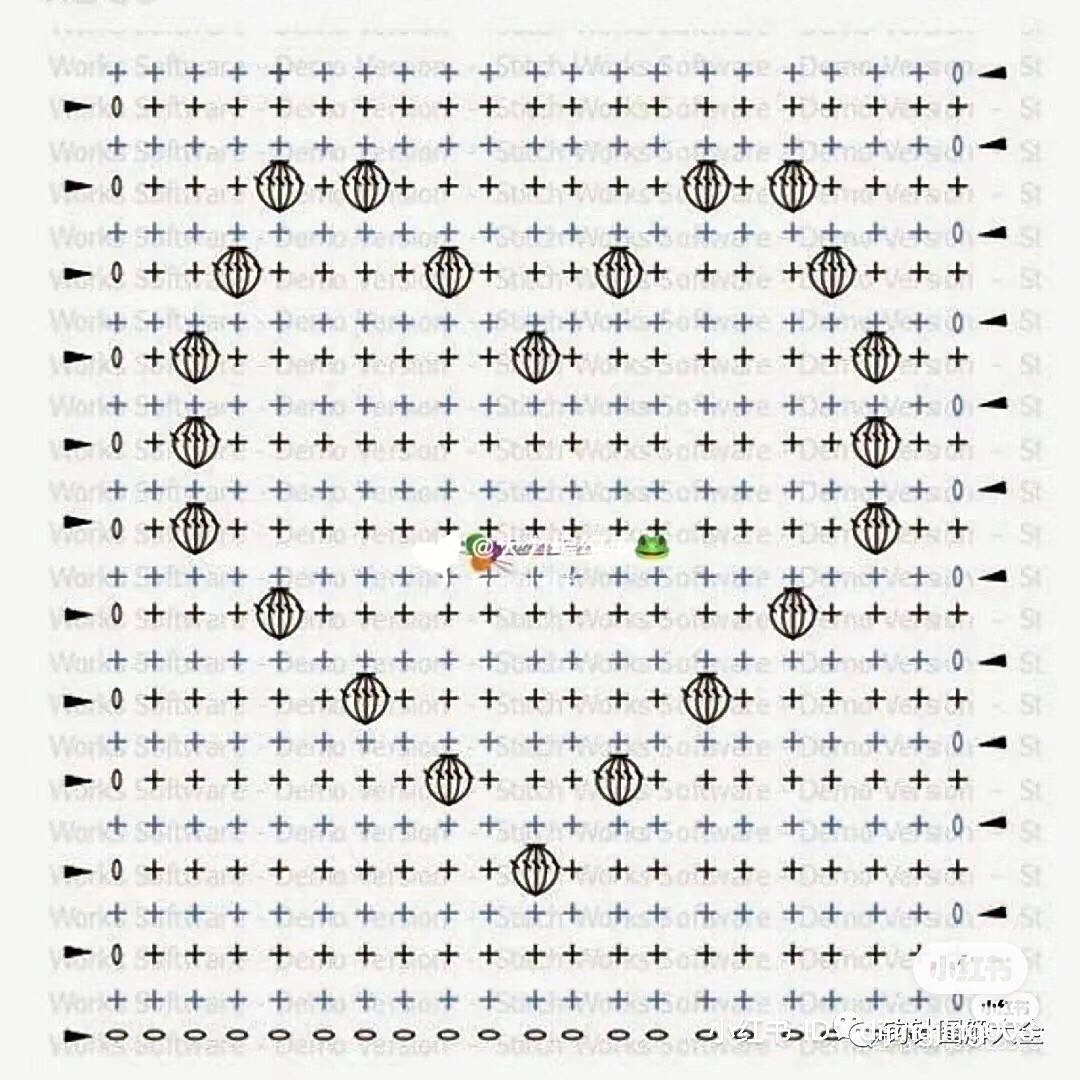 Crochet Pink and Cream Heart Blanket Pattern with Bobble Stitch Chart