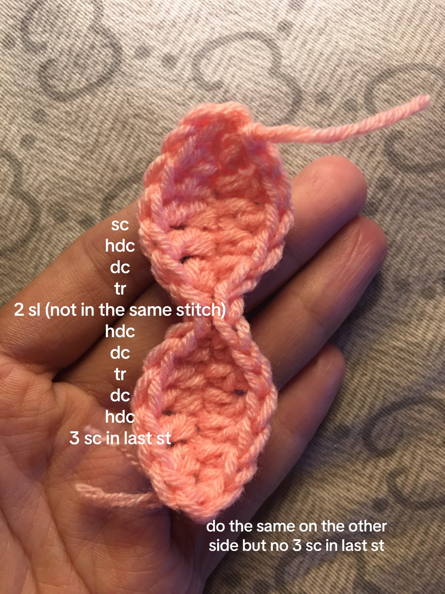 Crochet Pink Bow Tutorial