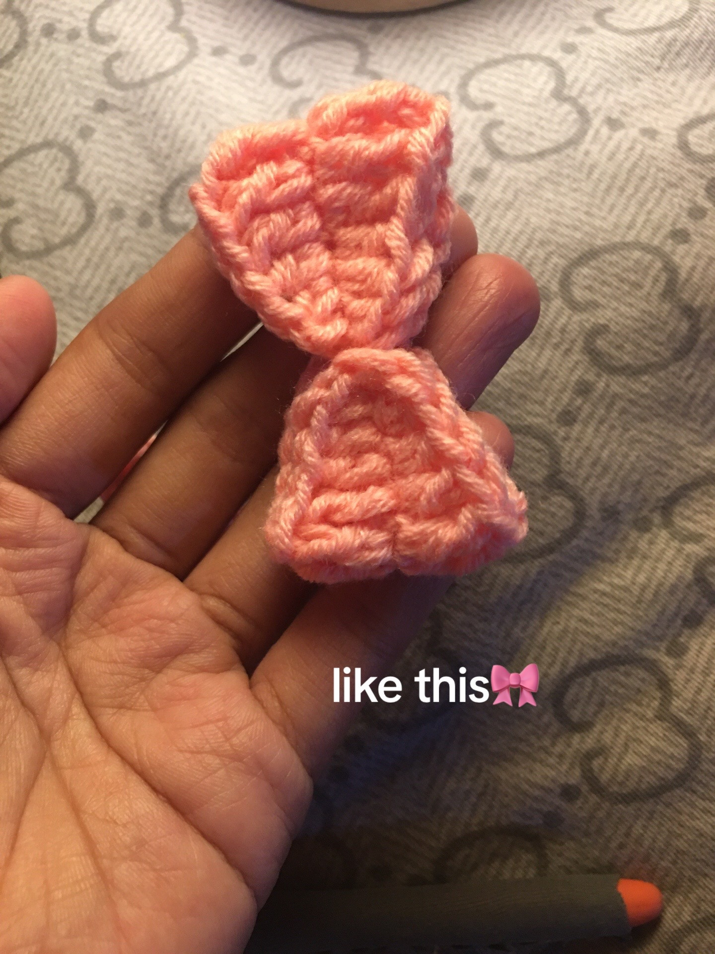Crochet Pink Bow Tutorial