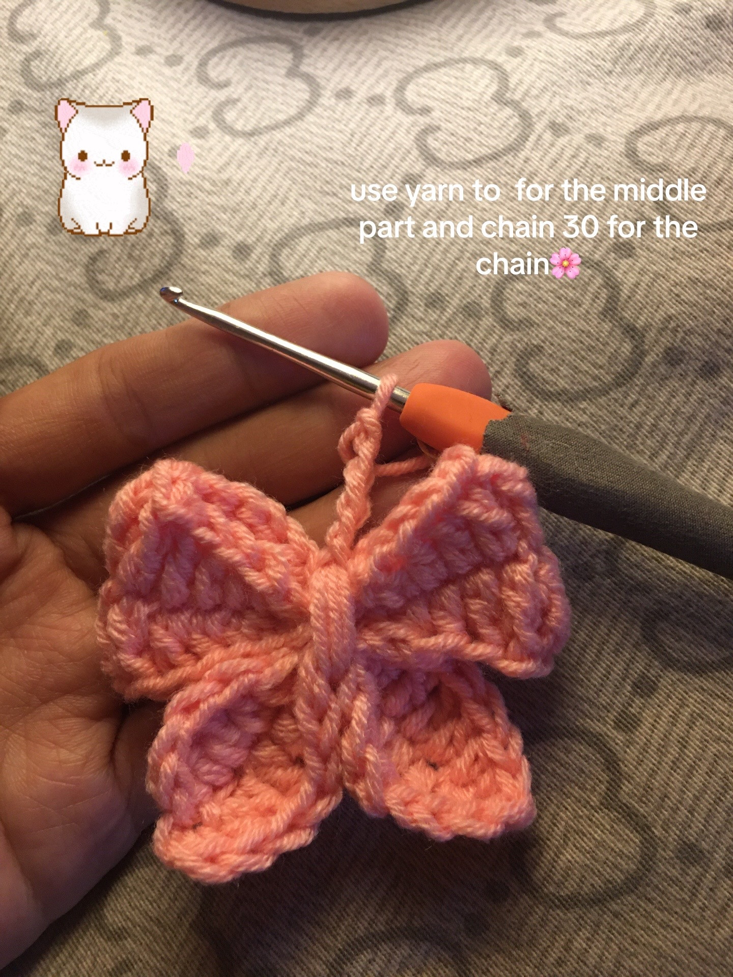 Crochet Pink Bow Tutorial