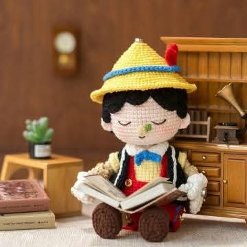Crochet Pinocchio Marionette Doll Pattern