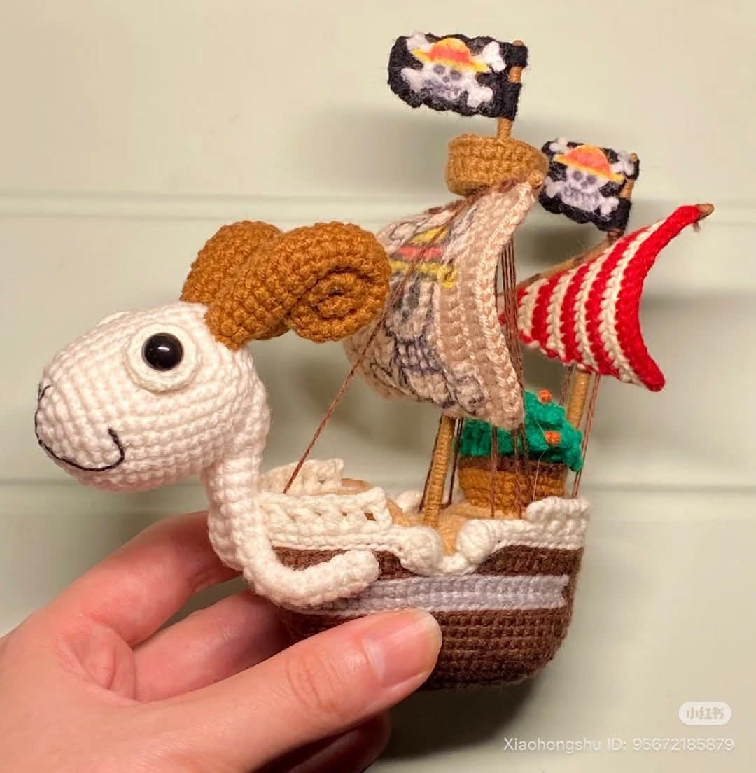 Crochet Pirate Ship with Ram Pattern Chart
