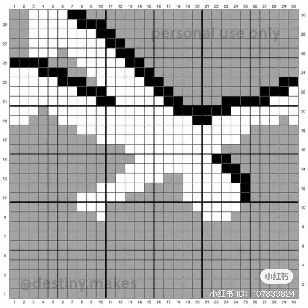 Crochet Pixel Chart Patterns for Hand Wall Hanging and Character Face Art
