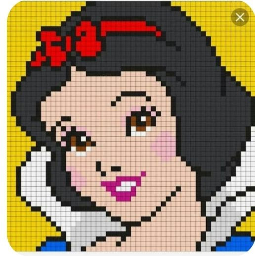 Crochet Pixel Charts for Minnie Mouse, Mickey Mouse, Mario, and Unicorn