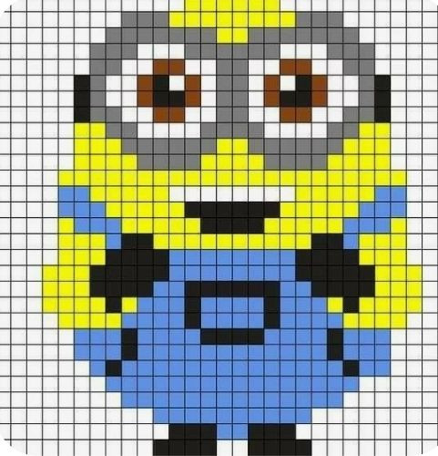 Crochet Pixel Charts for Minnie Mouse, Mickey Mouse, Mario, and Unicorn