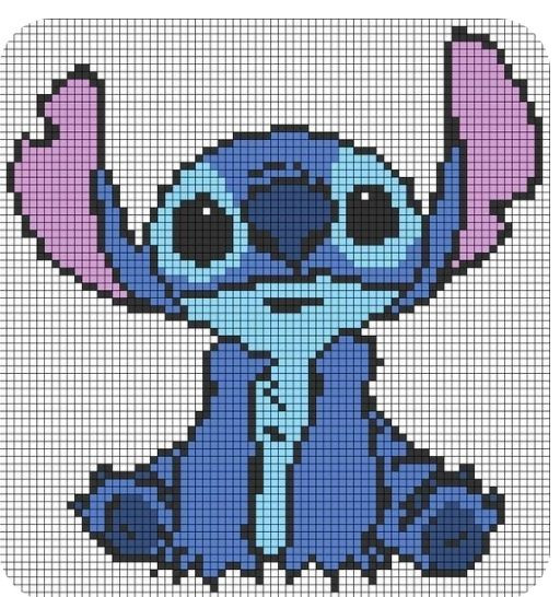 Crochet Pixel Charts for Minnie Mouse, Mickey Mouse, Mario, and Unicorn