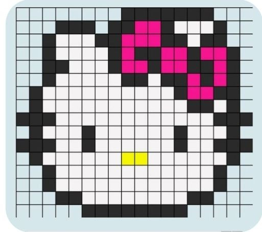 Crochet Pixel Charts for Minnie Mouse, Mickey Mouse, Mario, and Unicorn