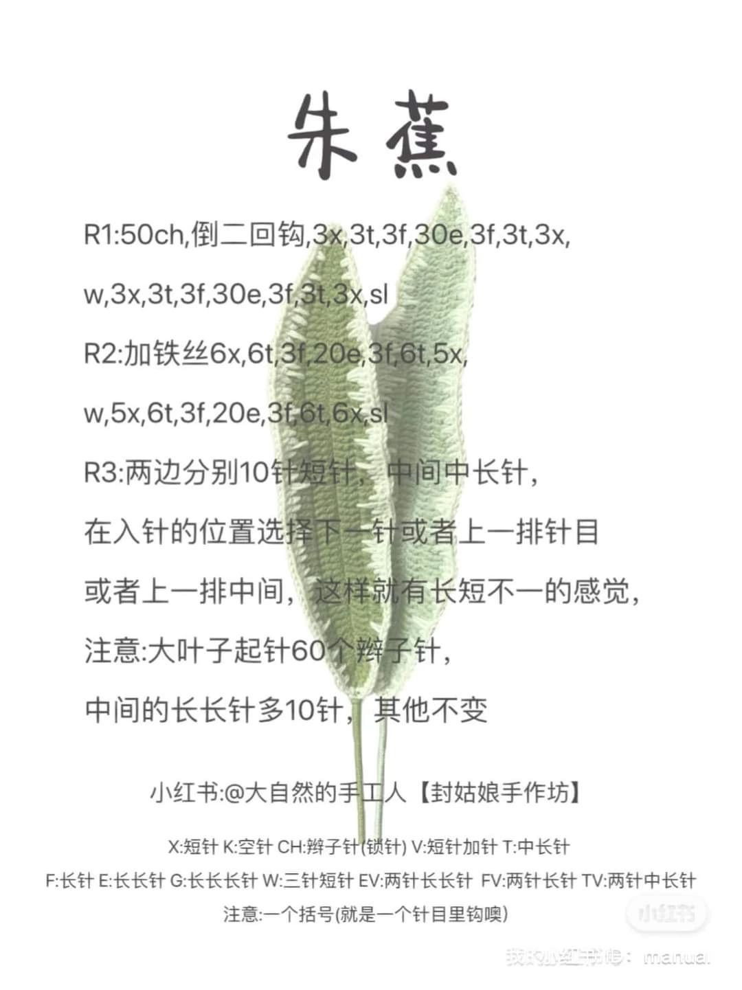 Crochet Plant Leaves Charts: Olive, Bamboo, Holly and More