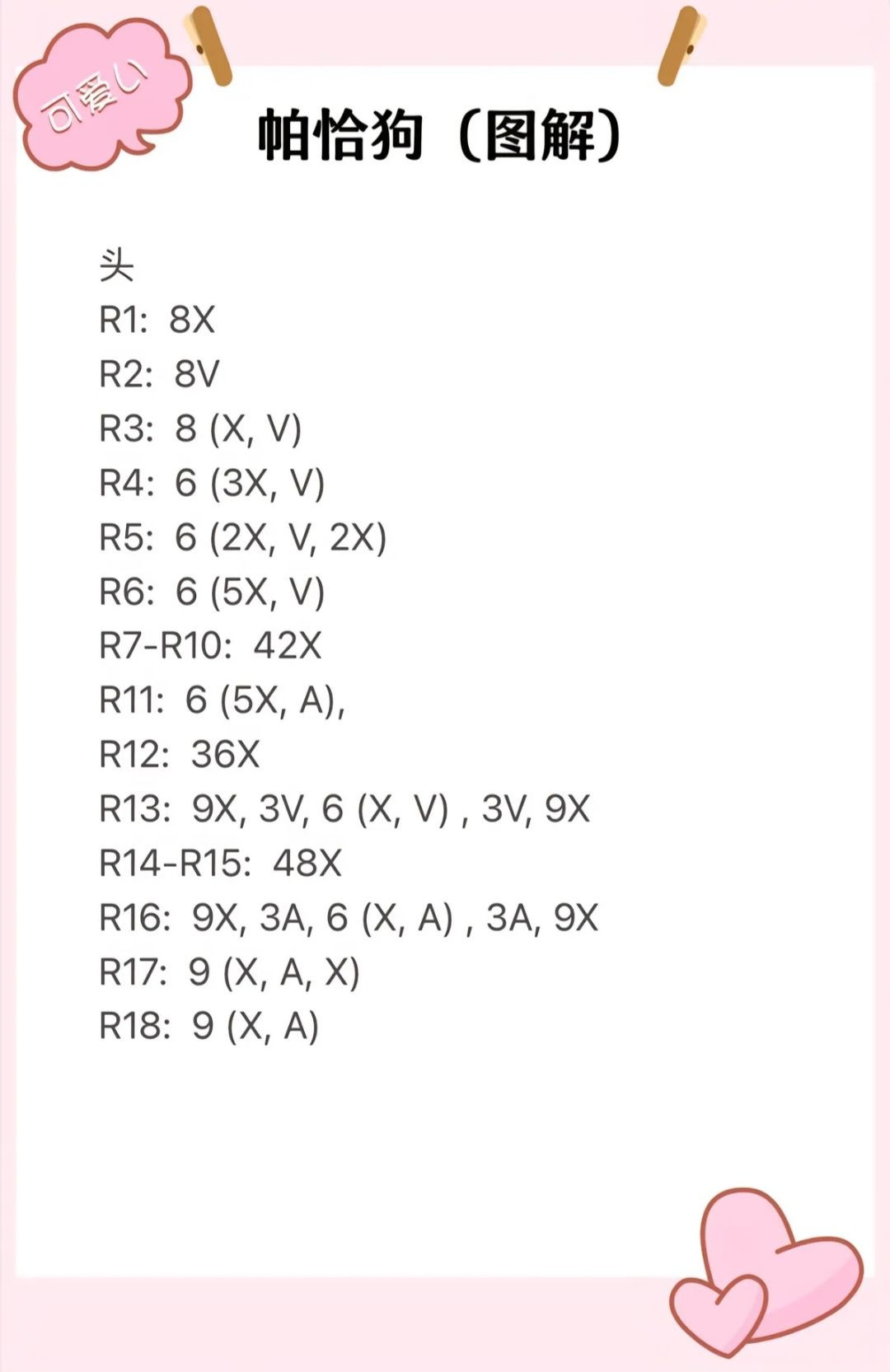 Crochet Pochacco Dog Doll Pattern with Tutorial