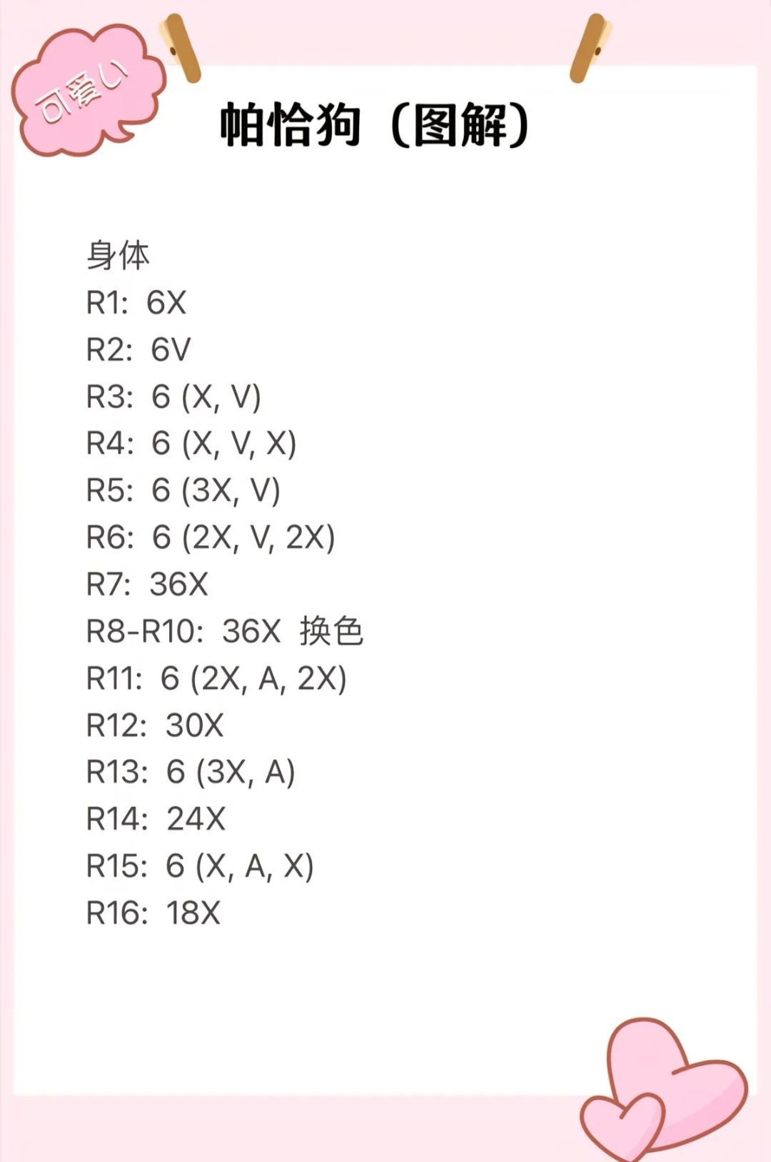 Crochet Pochacco Dog Doll Pattern with Tutorial