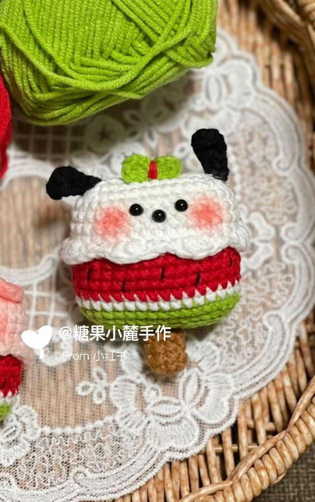 Crochet Pochacco Watermelon Amigurumi Pattern