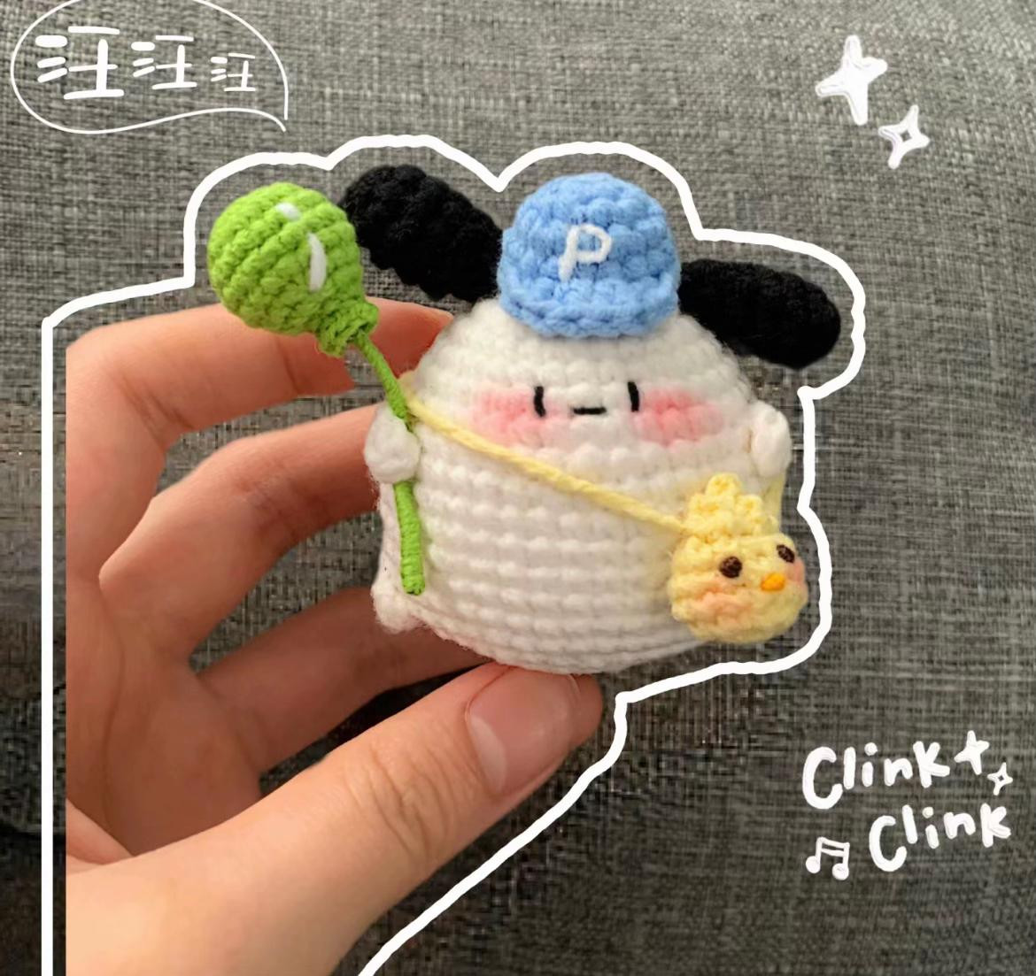 Crochet Pochacco with Chicken Bag and Balloon Chart