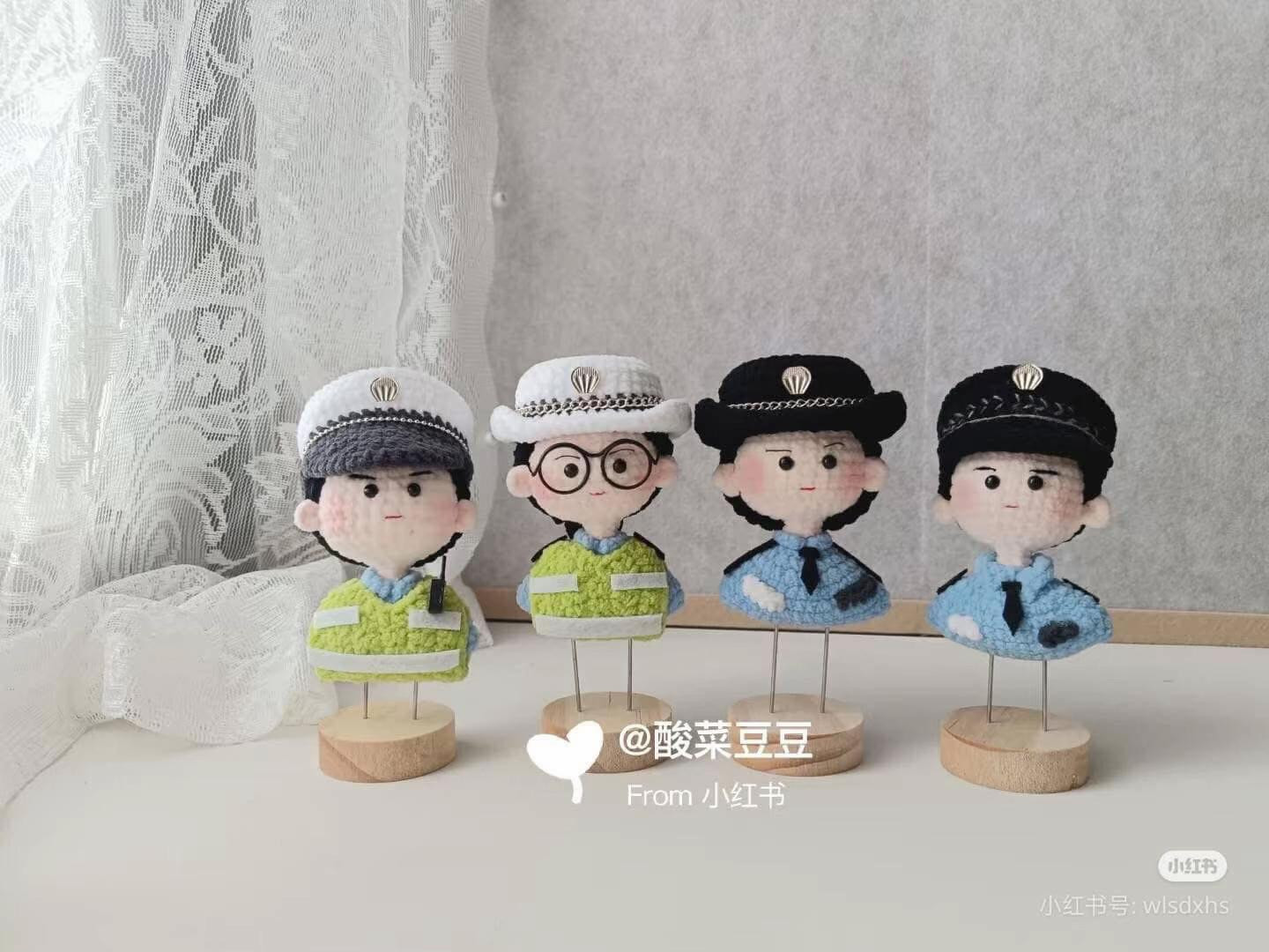 Crochet Police Officer and Traffic Cop Doll Chart Pattern