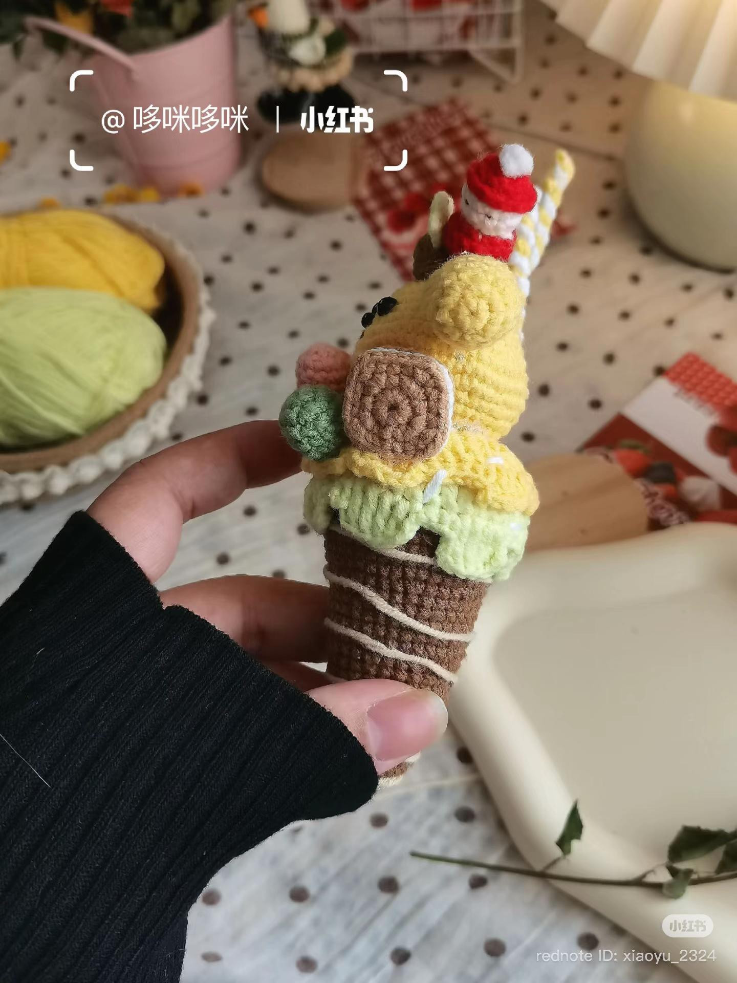 Crochet Pudding Dog Ice Cream Cone Pattern Tutorial