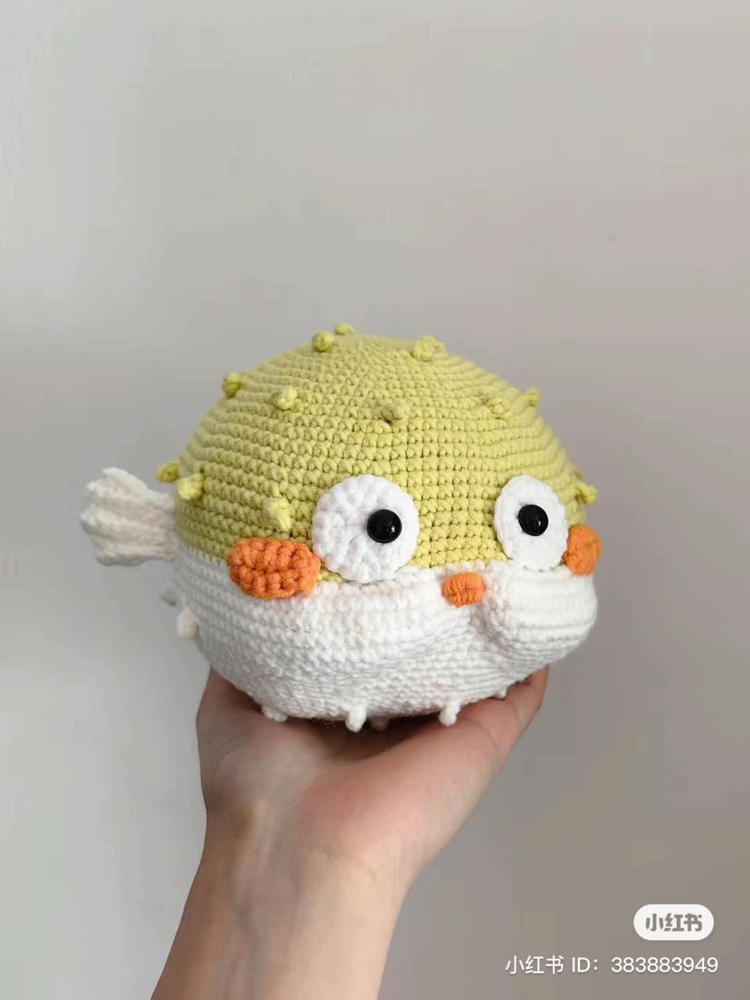 Crochet Pufferfish Amigurumi Pattern Chart and Tutorial