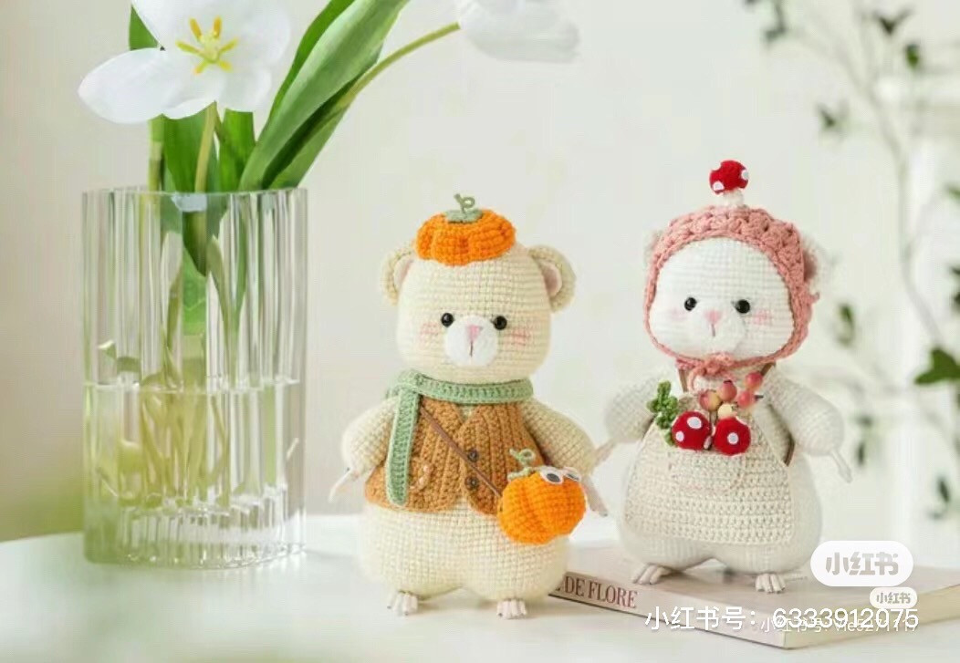 Crochet Pumpkin Bear Doll Pattern Chart