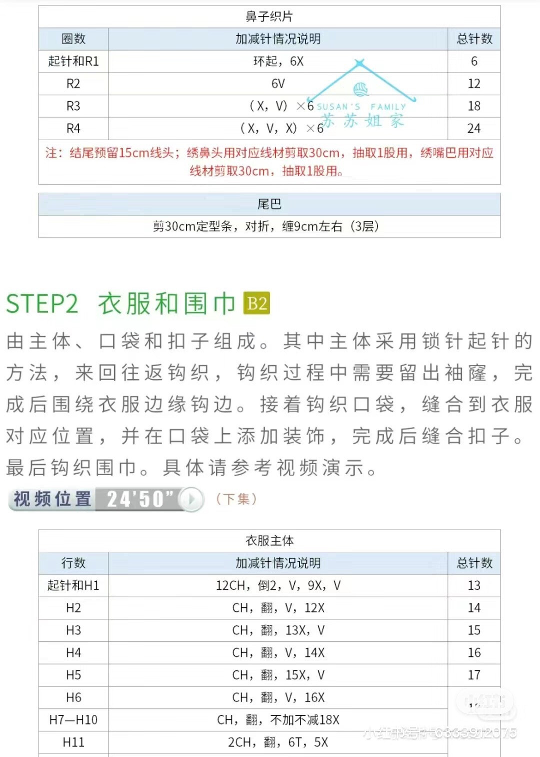 Crochet Pumpkin Bear Doll Pattern Chart