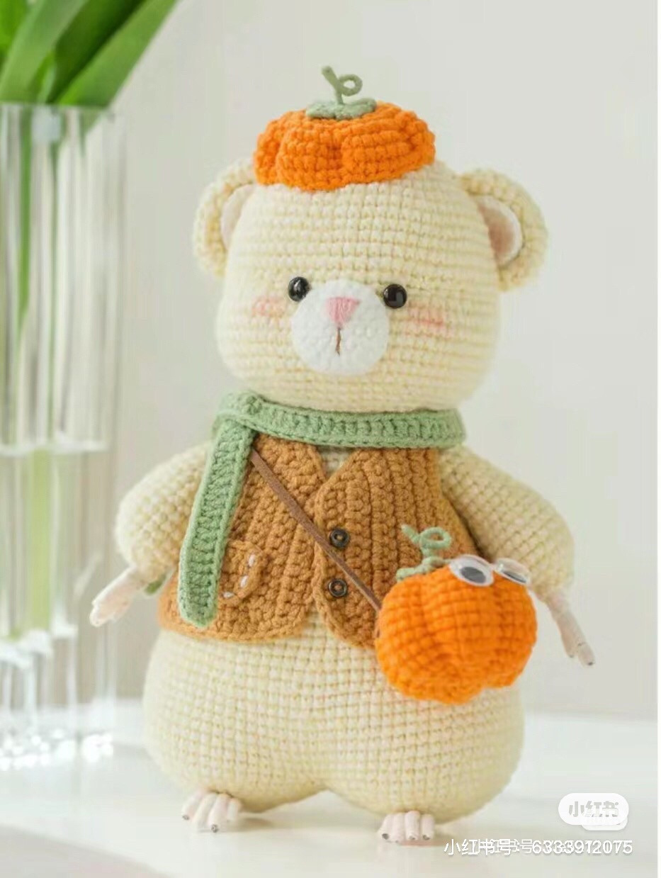 Crochet Pumpkin Bear Doll Pattern Chart