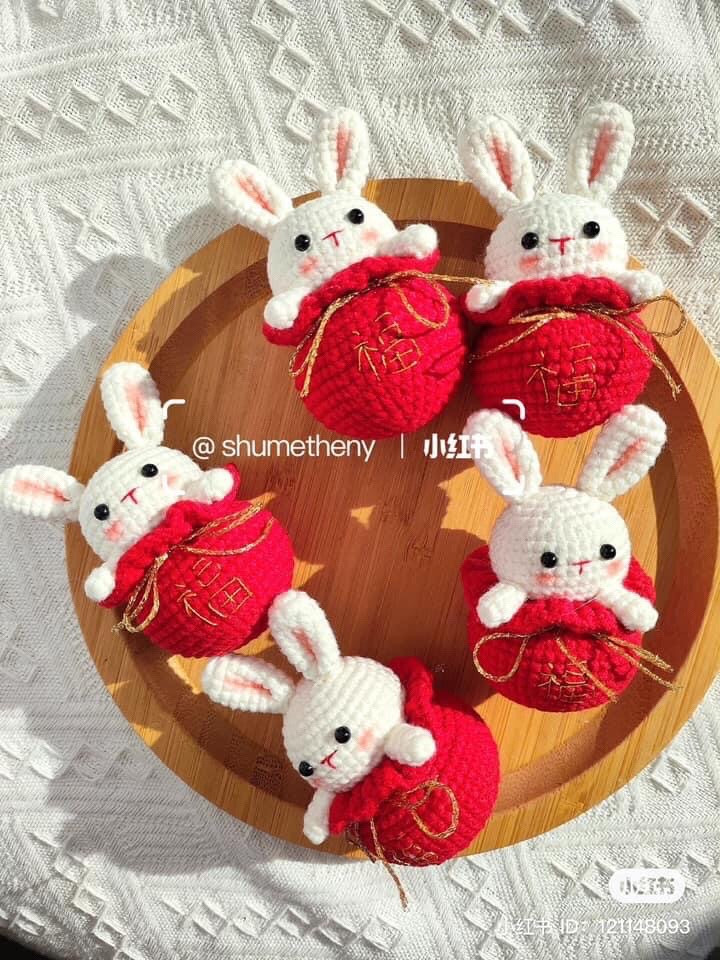 Crochet Rabbit and Dragon Doll Patterns for Chinese New Year