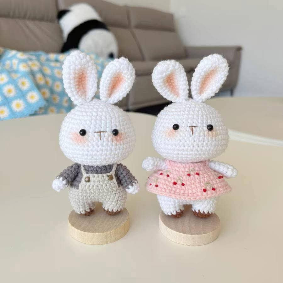 Crochet Rabbit Doll Chart with Cherry Dress Pattern