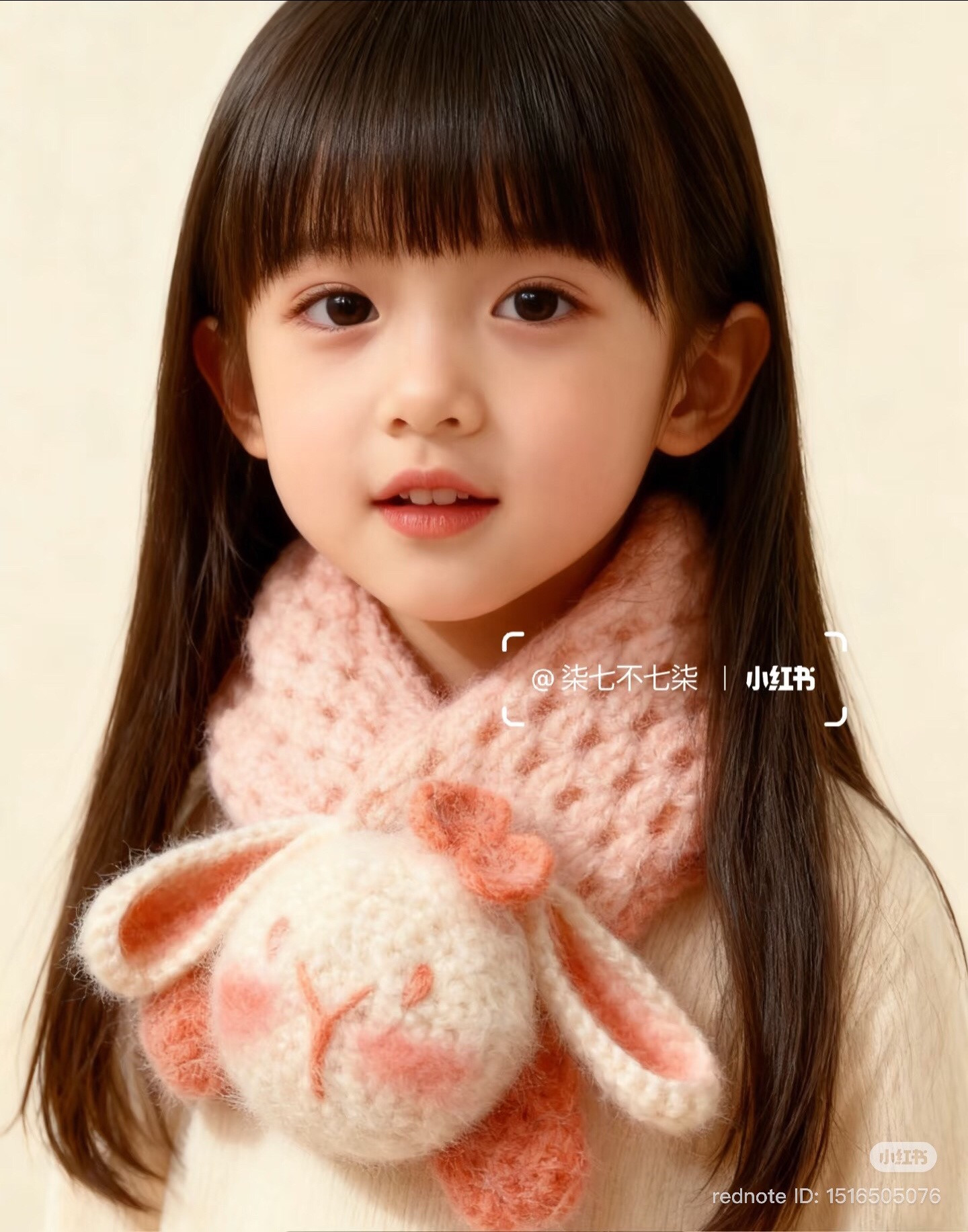 Crochet Rabbit Face Infinity Scarf Pattern Chart