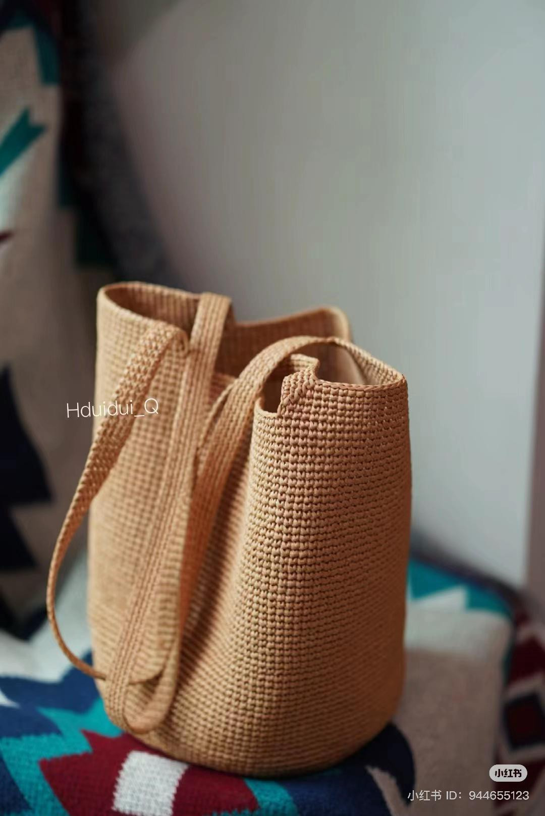 Crochet Raffia Tote Bag Pattern and Tutorial Chart