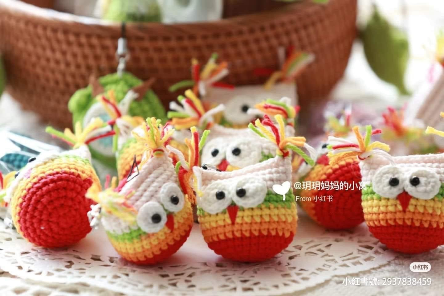 Crochet Rainbow Owl Sachet Pattern Tutorial