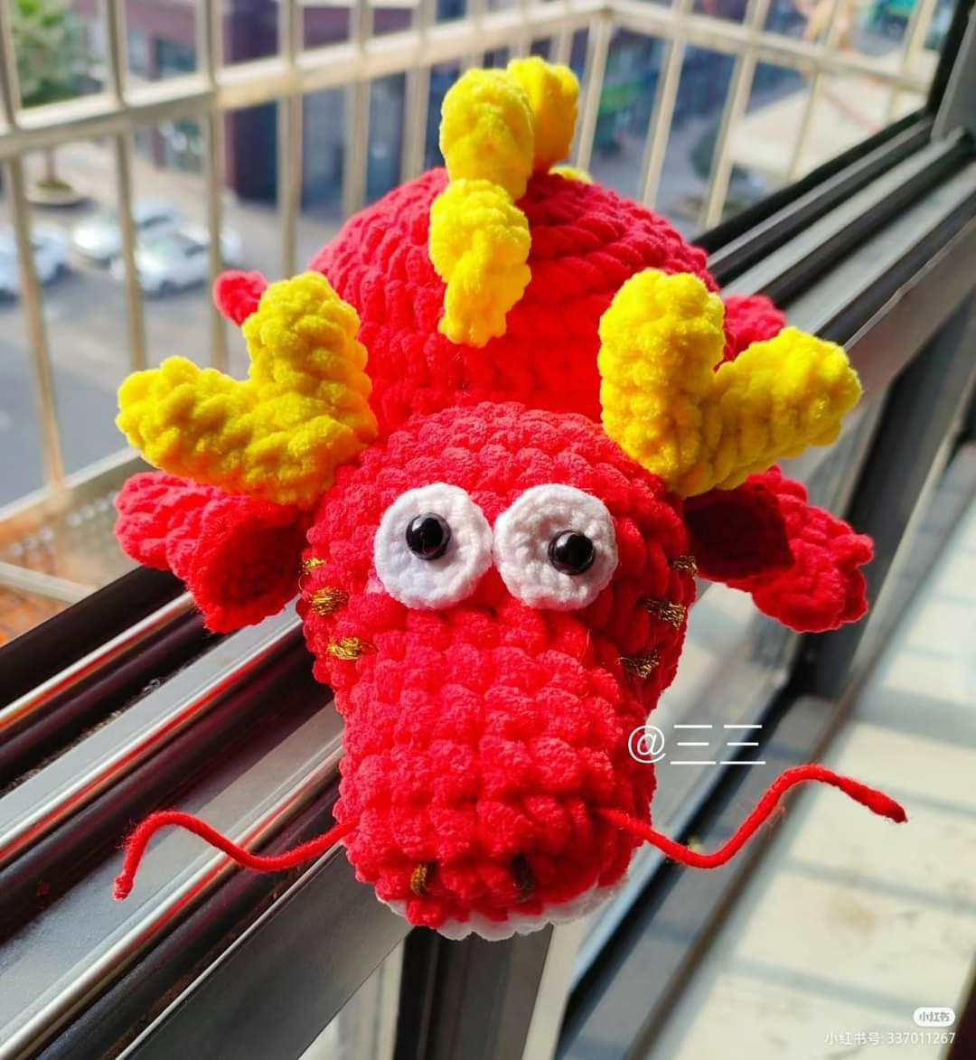 Crochet Red Dragon Amigurumi Pattern Chart