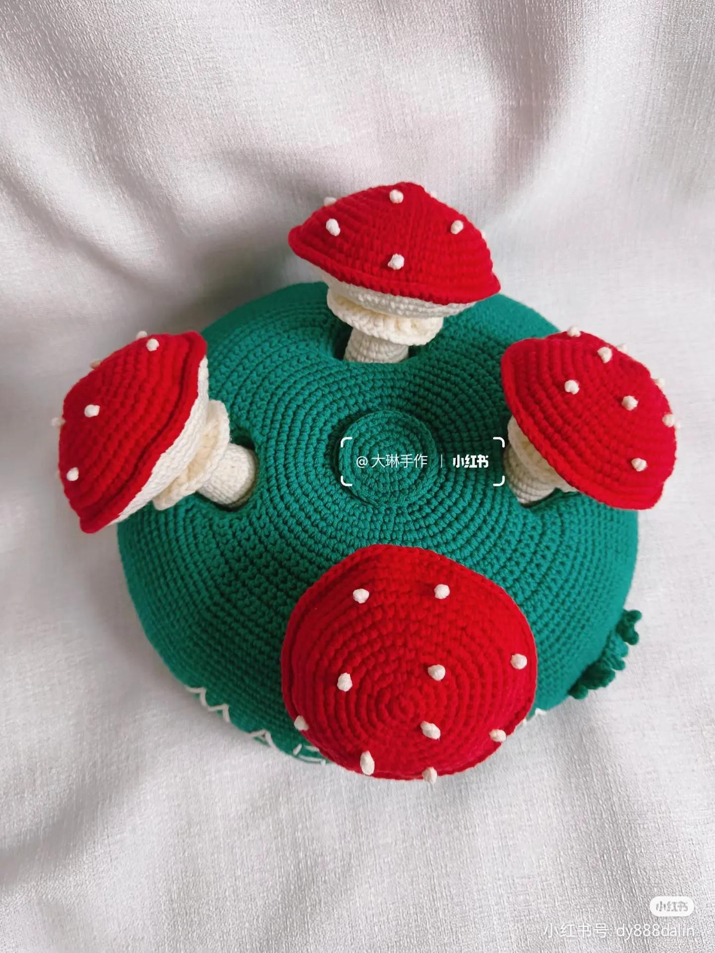 Crochet Red Mushroom Pattern Chart