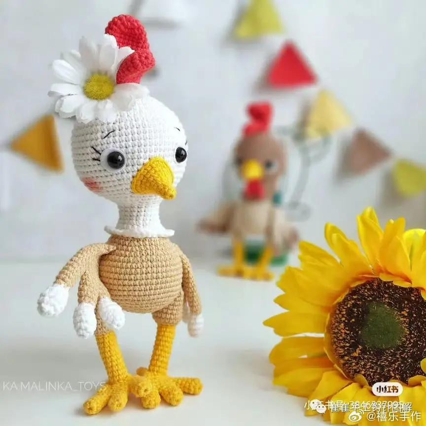 Crochet Rooster and Hen Doll Pattern Tutorial