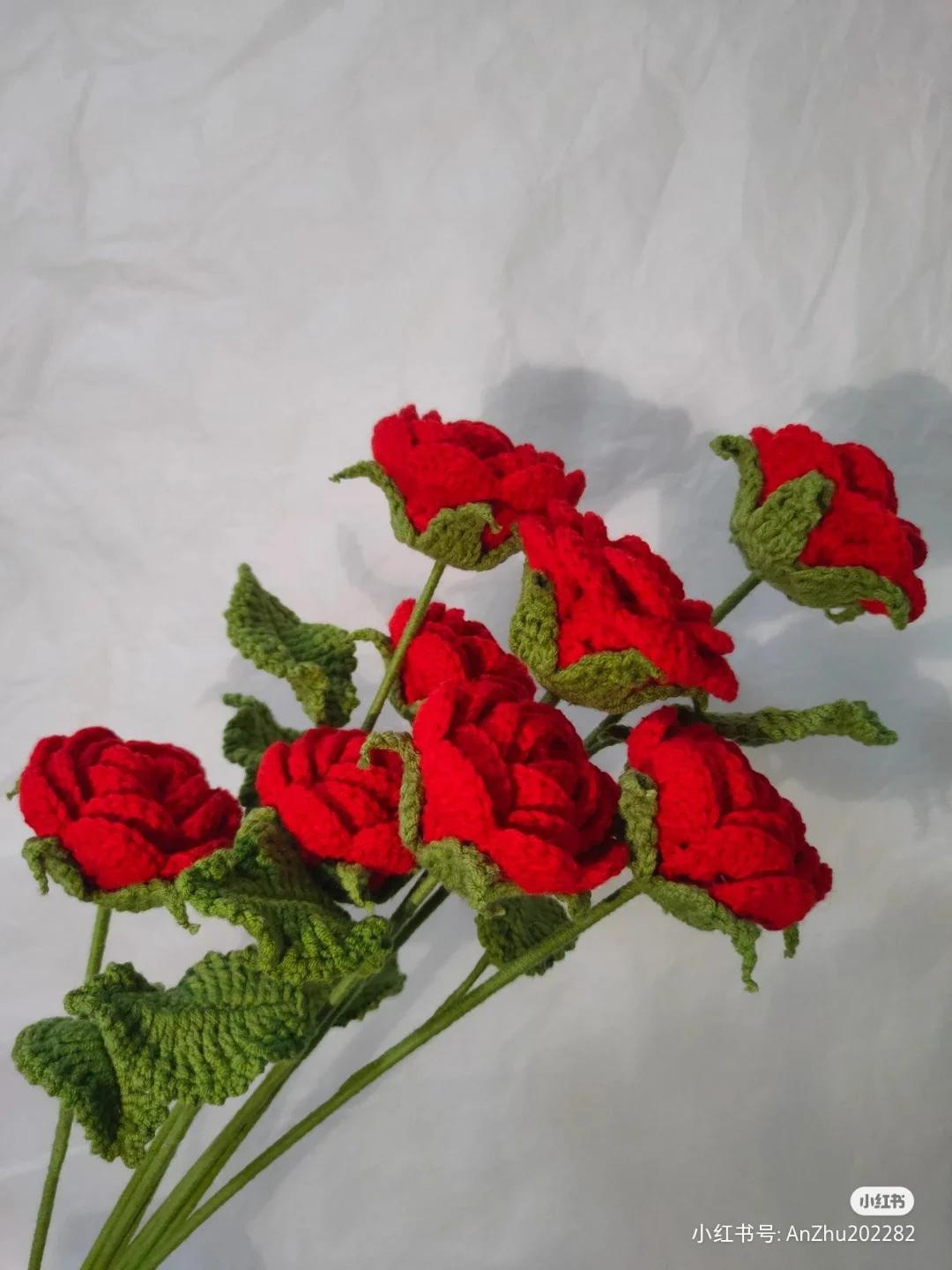 Crochet Rose Flower Pattern Chart: I Love You & Baozi Style