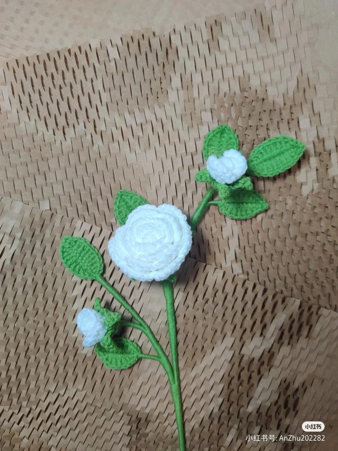 Crochet Rose Flower Pattern Chart: I Love You & Baozi Style