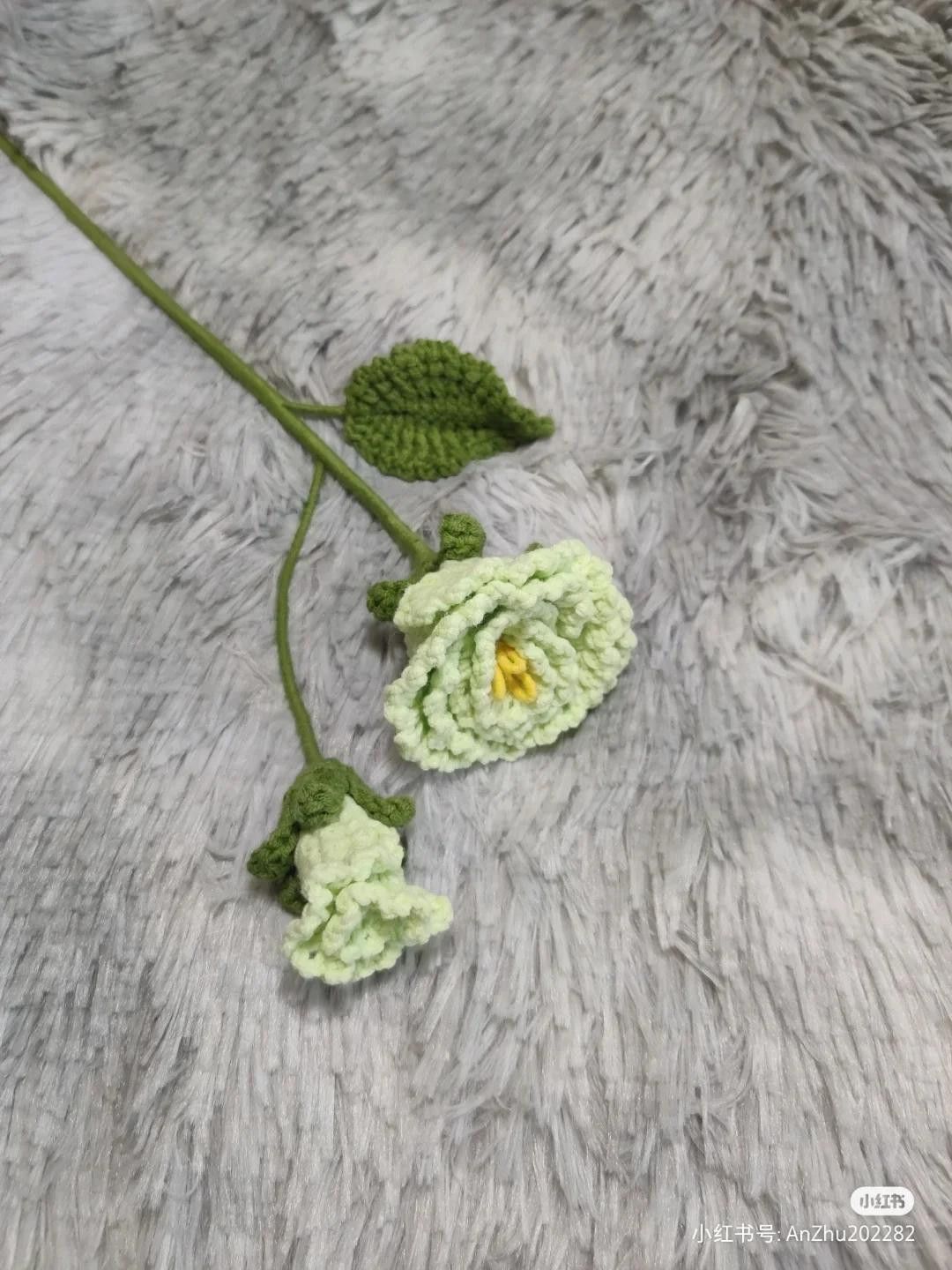 Crochet Rose Flower Pattern Chart: I Love You & Baozi Style