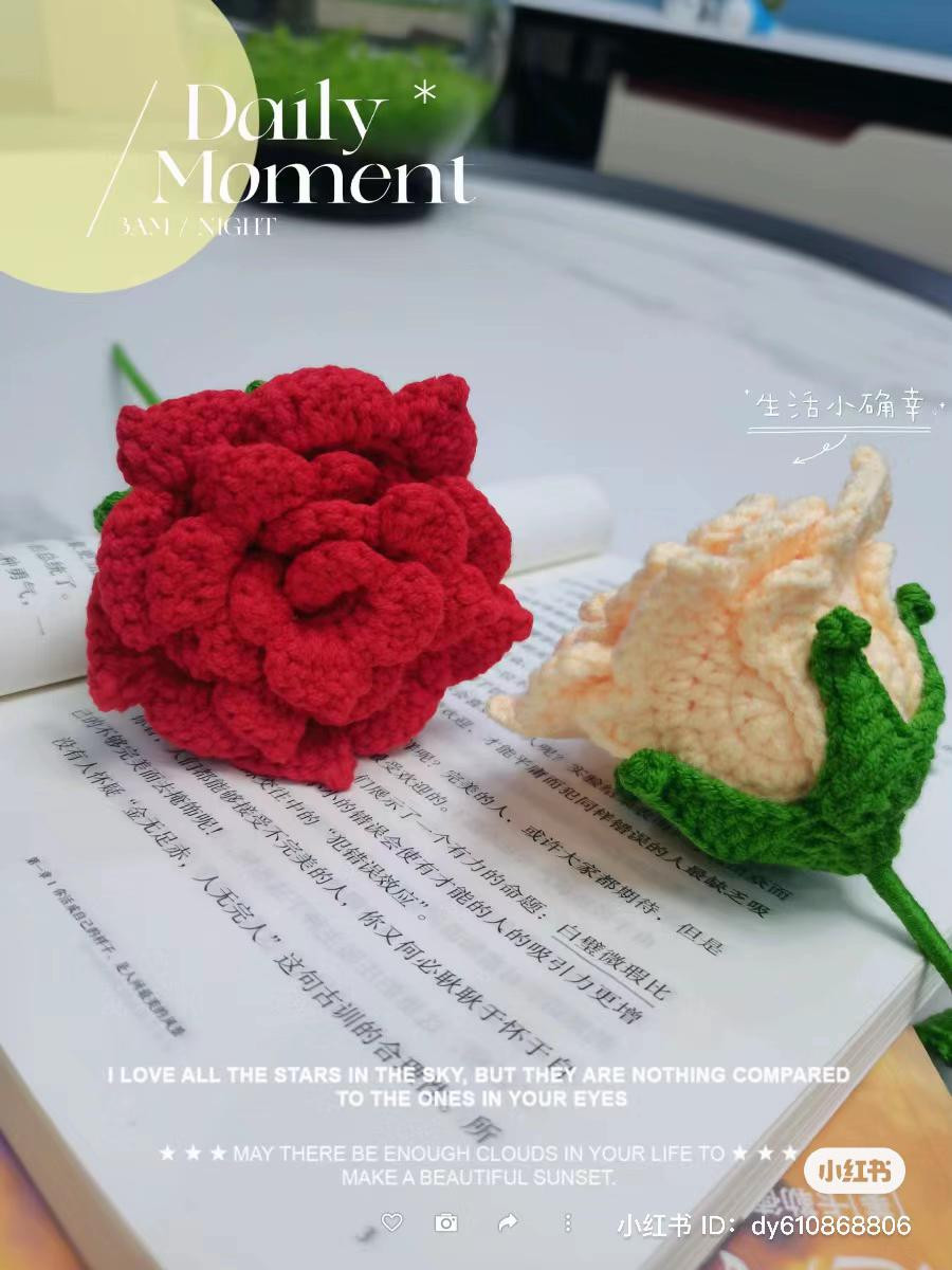 Crochet Rose Flower Pattern Tutorial Chart