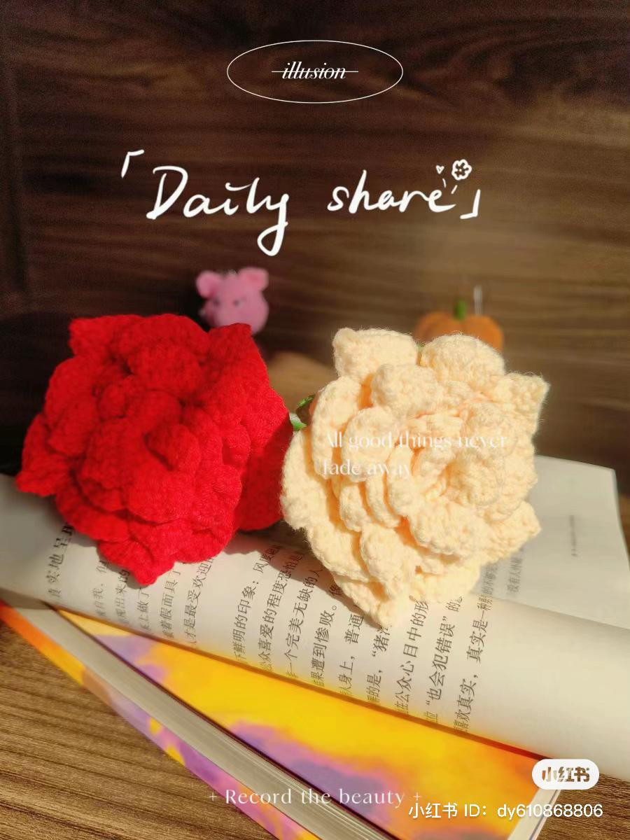 Crochet Rose Flower Pattern Tutorial Chart