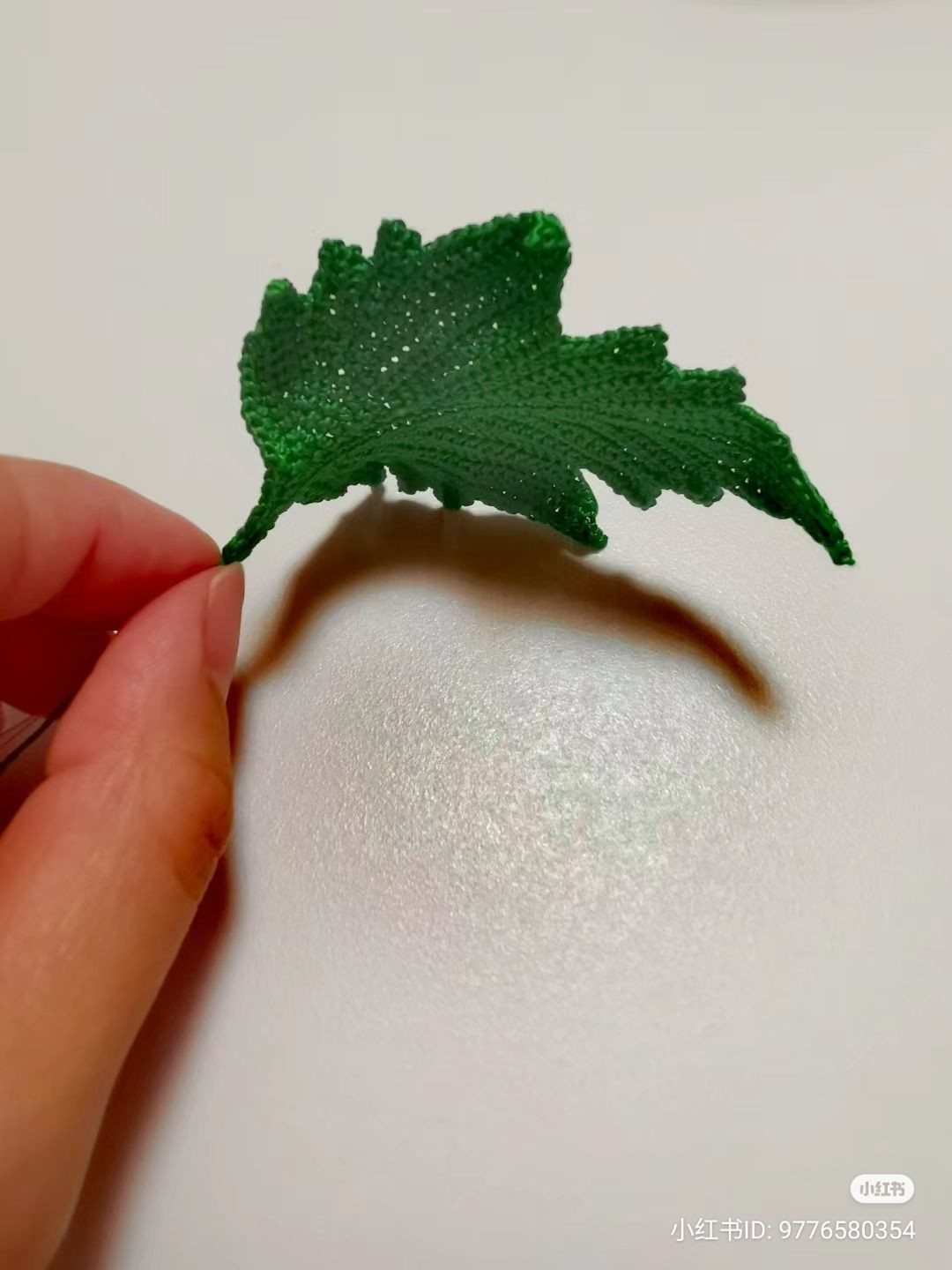 Crochet Rose Leaf Flat Chart Pattern