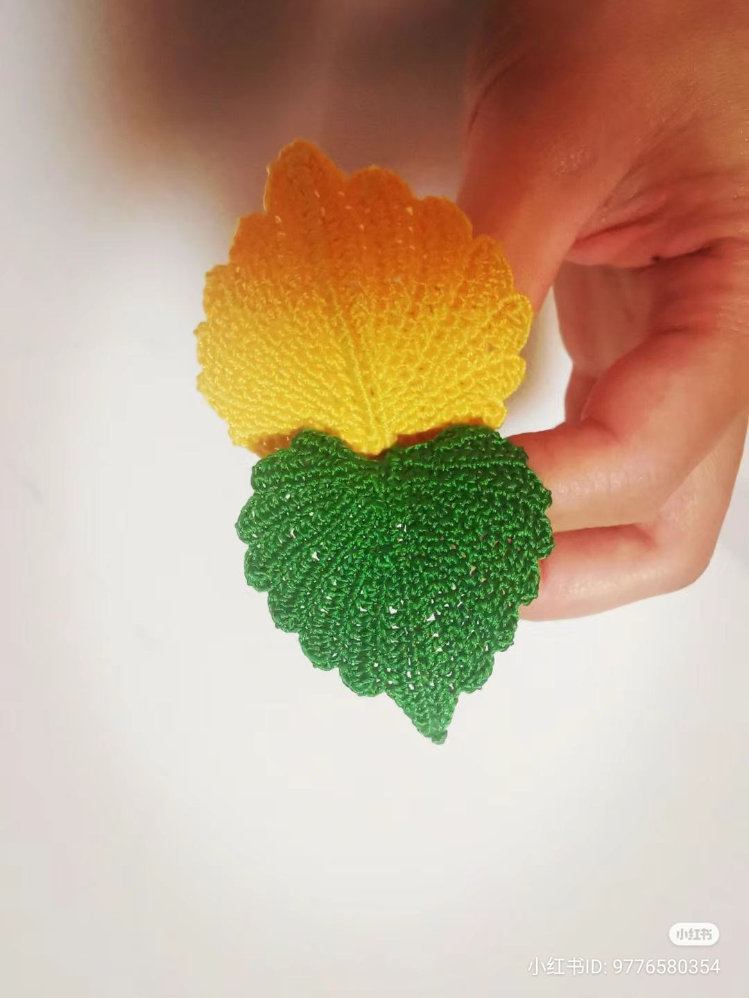 Crochet Rose Leaf Flat Chart Pattern