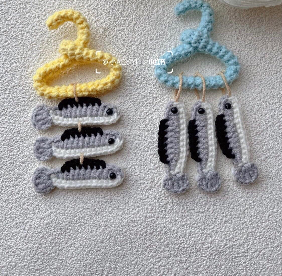 Crochet Salted Fish Finger Puppets Pattern Tutorial