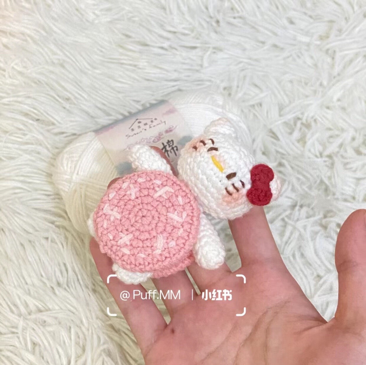 Crochet Sandwich Cookie Kitty Doll Pattern Tutorial