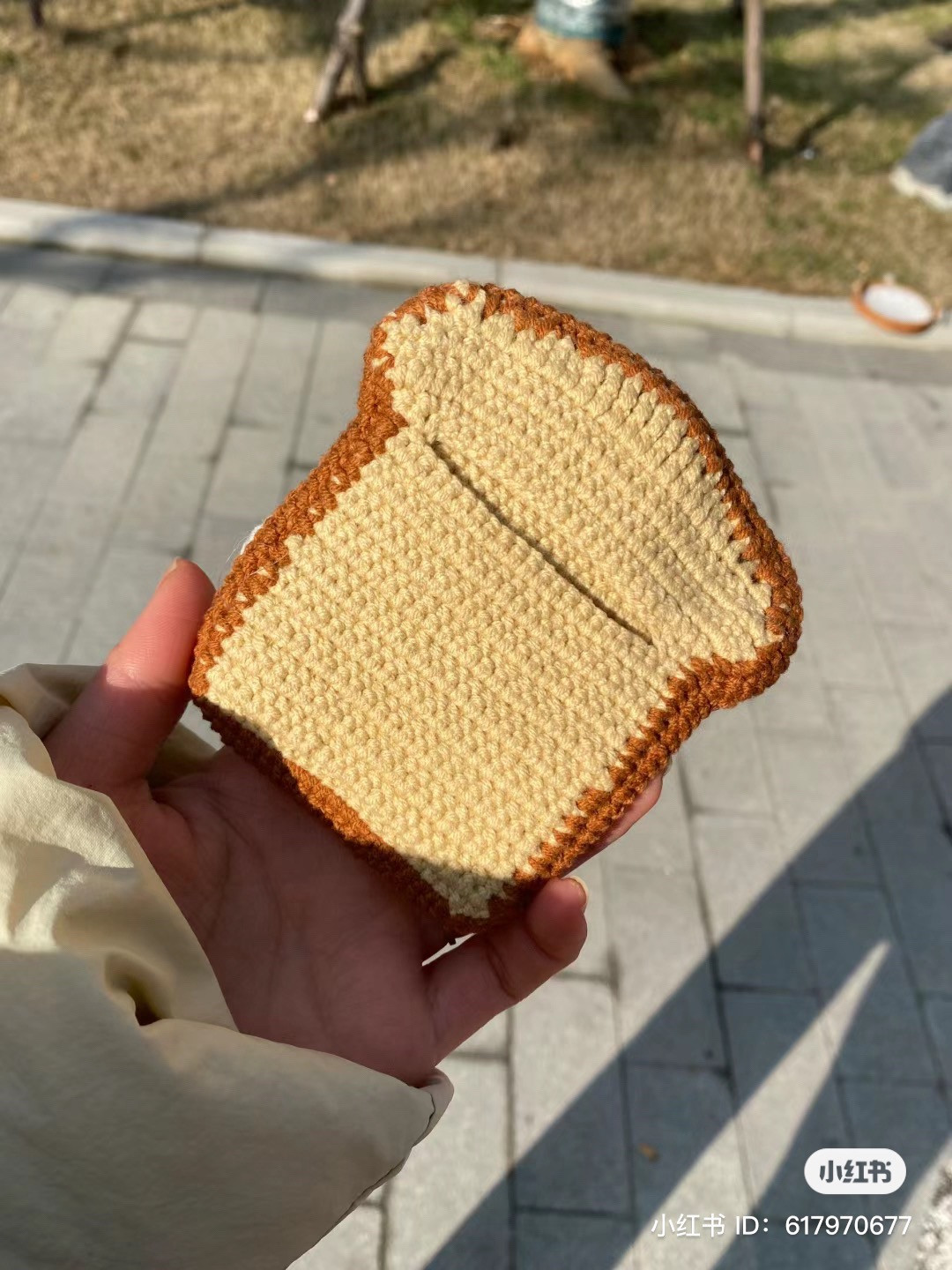 Crochet Sandwich Toast Chart with Egg and Ham