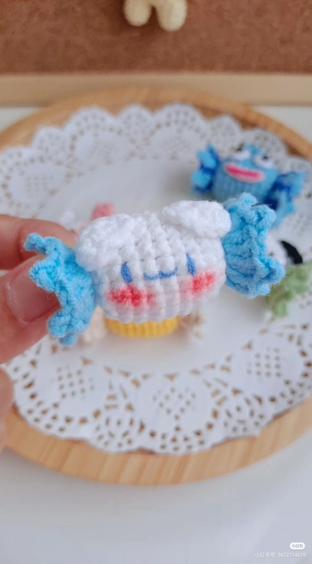 Crochet Sanrio Candy Hair Clip Tutorial Pattern