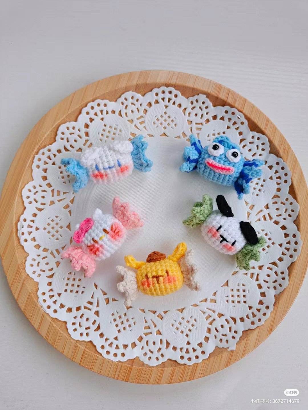 Crochet Sanrio Candy Hair Clip Tutorial Pattern