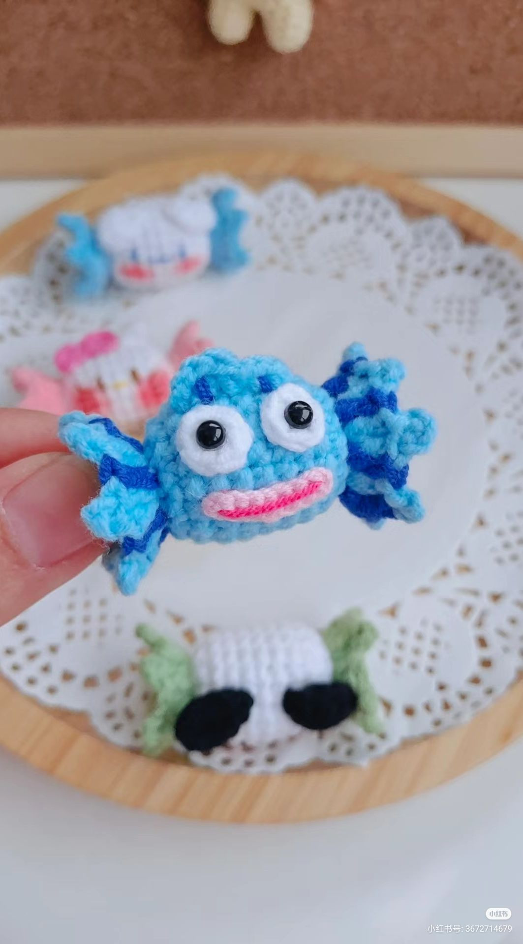 Crochet Sanrio Candy Hair Clip Tutorial Pattern