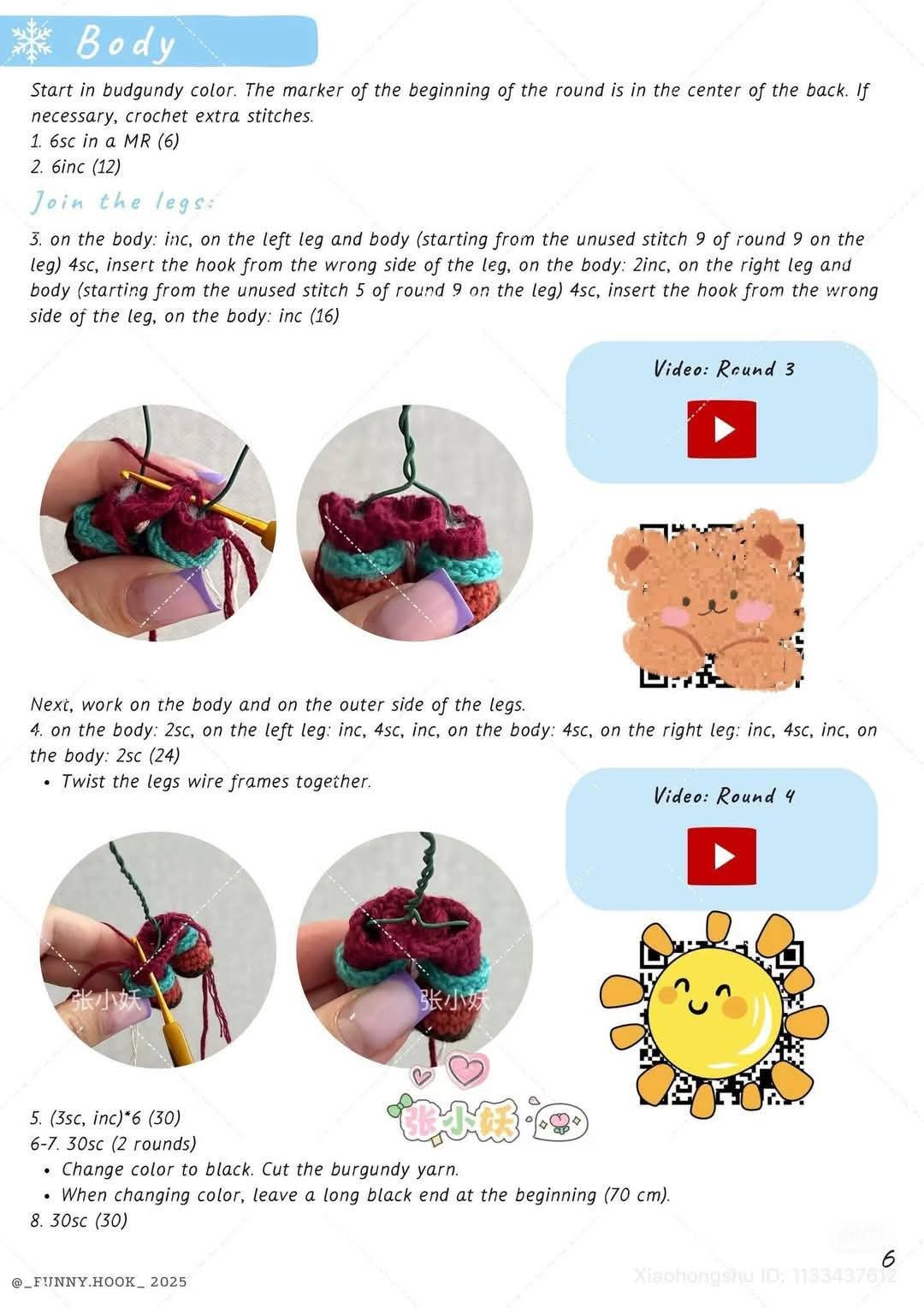 Crochet Santa Claus Doll Pattern Tutorial with Video Guide