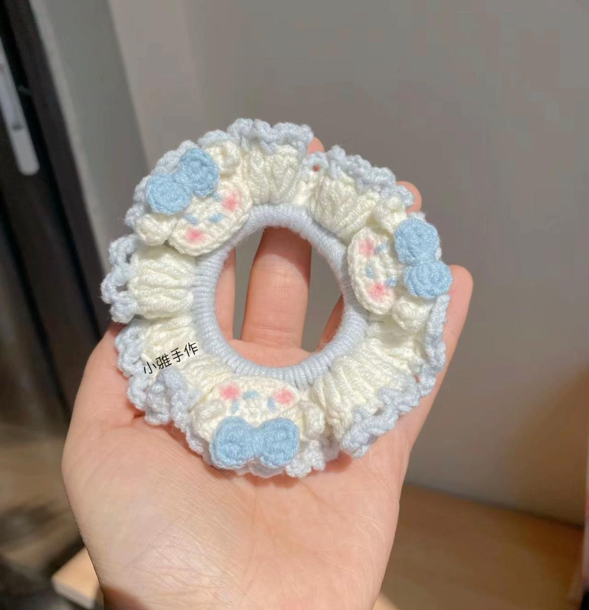 Crochet Scrunchie Patterns: Pudding Dog and Strawberry Designs