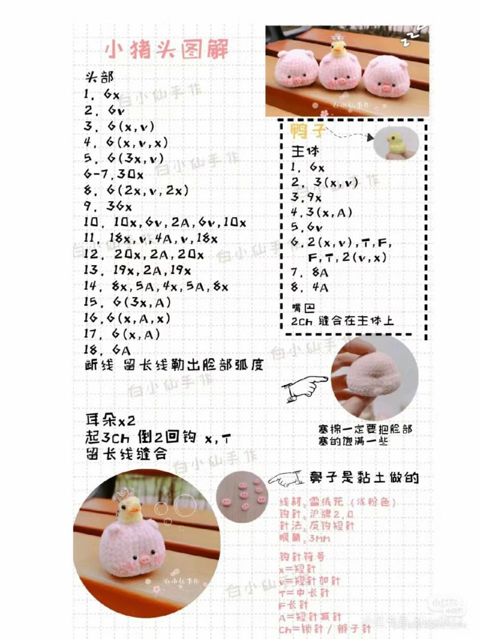 Crochet Shark Costume for Pig and Cute Pig Amigurumi Pattern