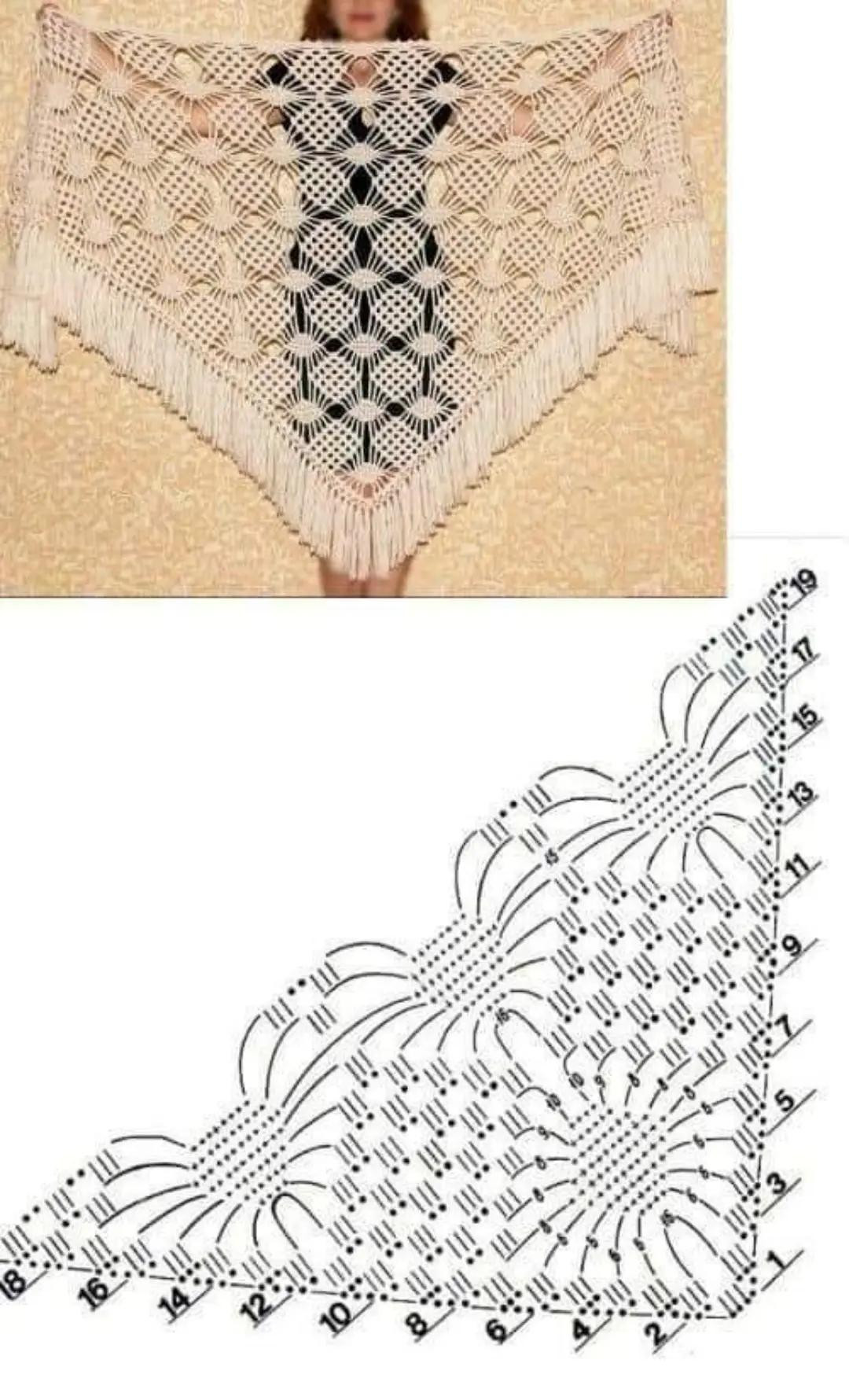 Crochet Shawl Patterns Collection: Purple Poncho, Pink Scarf, Black Flower Lace, Cream Fringe, and Grey Leaf Designs